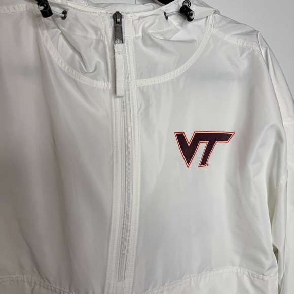 Virginia Tech Hokies White Packable Unisex Windbreaker - Champion- Large - Picture 3 of 10